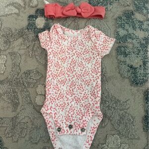 Carter's Pink Floral Baby Outfit